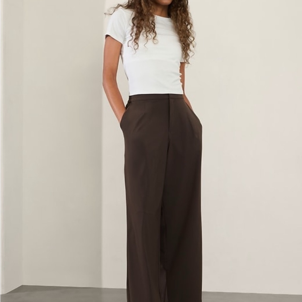 Athleta Truffle Brown wide pinnacle Women's Pants - Picture 1 of 7